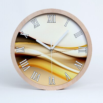 Ceas perete lemn Valuri Abstracte