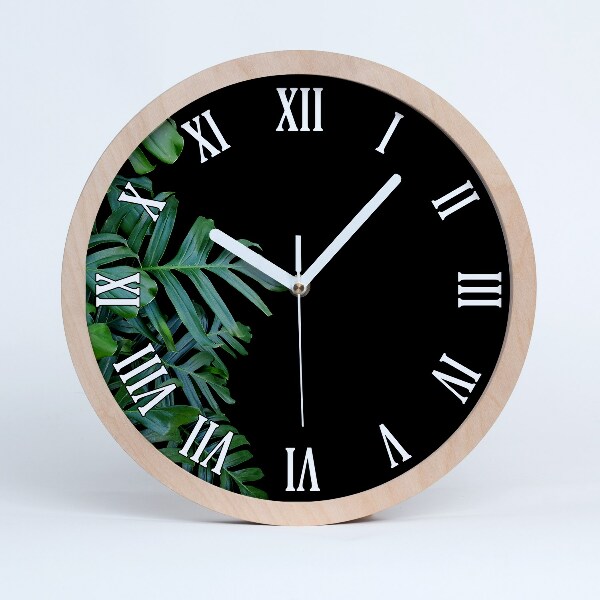 Ceas de lemn Monstera