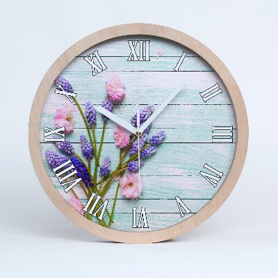 Ceas din lemn Lavandă Pe Lemn