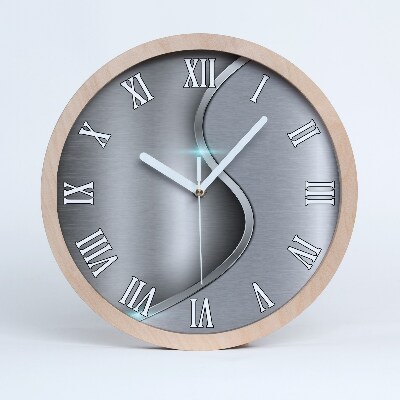 Ceas de lemn de perete Abstracția Metalului