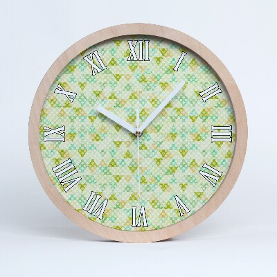 Ceas perete lemn Fundal Geometric