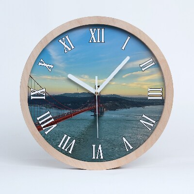 Ceas perete lemn Podul San Francisco