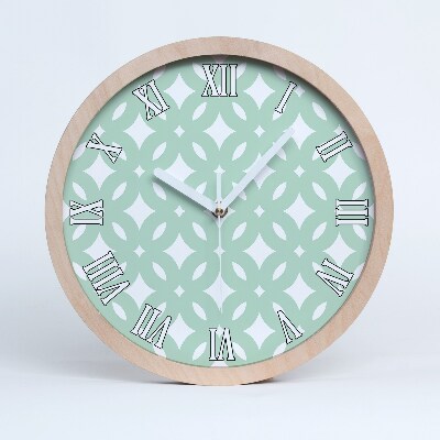 Ceas de lemn Fundal Geometric
