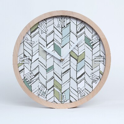 Ceas perete din lemn Model Cu Oase De Pește