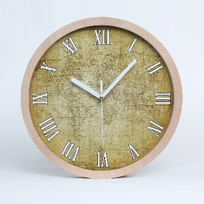 Ceas lemn Harta Lumii Vechi