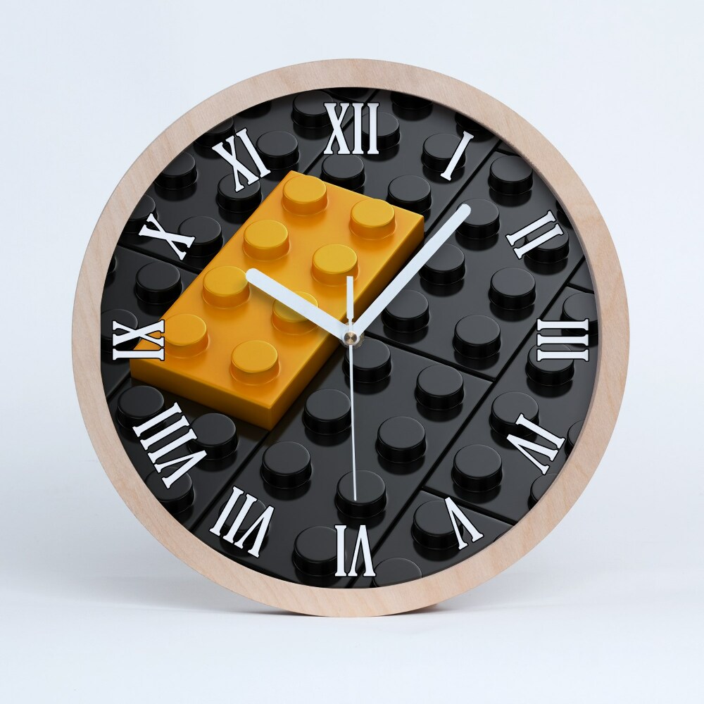 Ceas lemn Cărămizi Lego