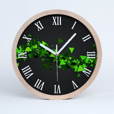 Ceas de lemn de perete Undă Geometrică