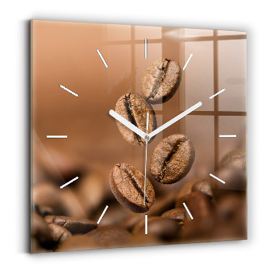 Ceas perete din sticlă pătrat Culori abstracte