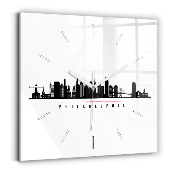 Ceas din sticlă pătrat ilustrație Philadelphia