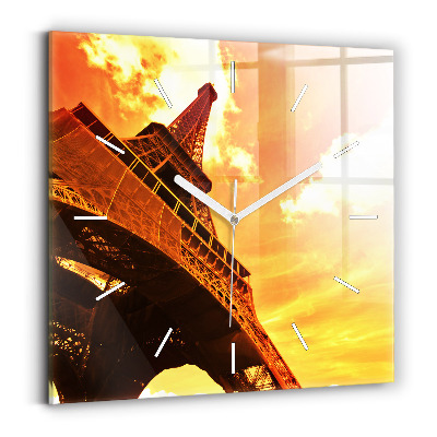Ceas din sticlă pătrat Turnul Eiffel din Paris
