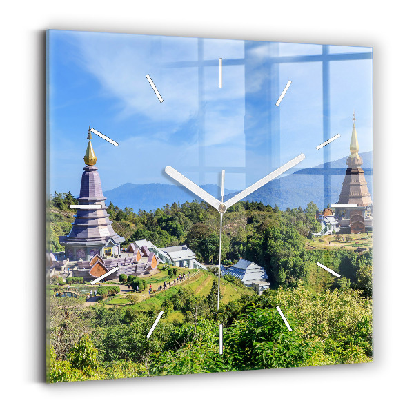 Ceas perete din sticlă pătrat Parcul național Chiang Mai
