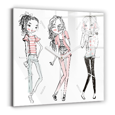Ceas perete din sticlă pătrat Moda feminina
