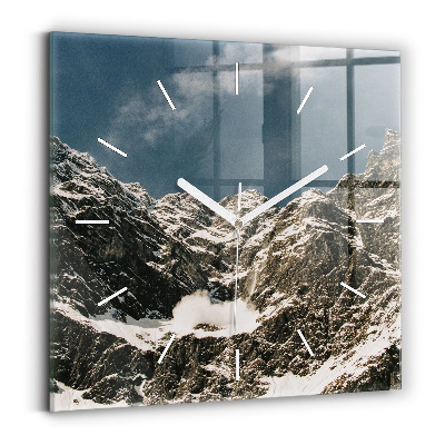 Ceas din sticlă pătrat Munții Watzmann
