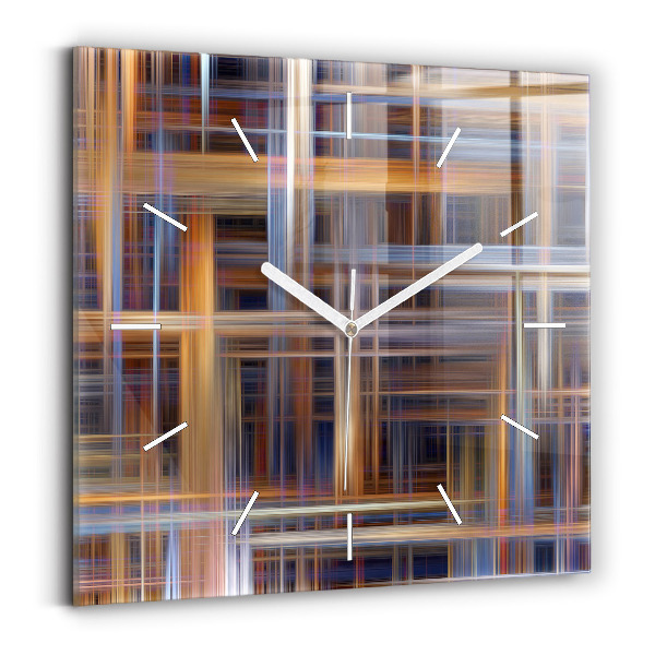 Ceas din sticlă pătrat Abstracția geometriei