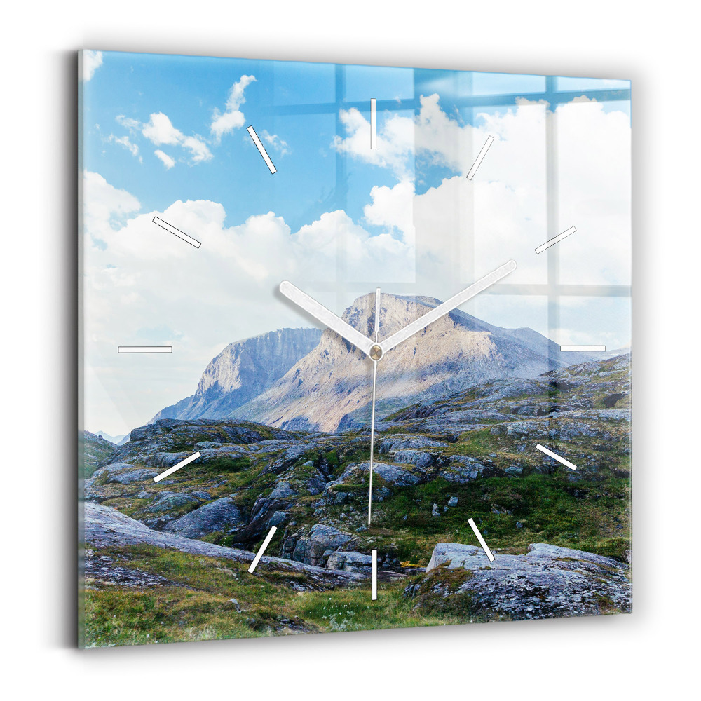Ceas din sticlă pătrat Peisaj stâncos