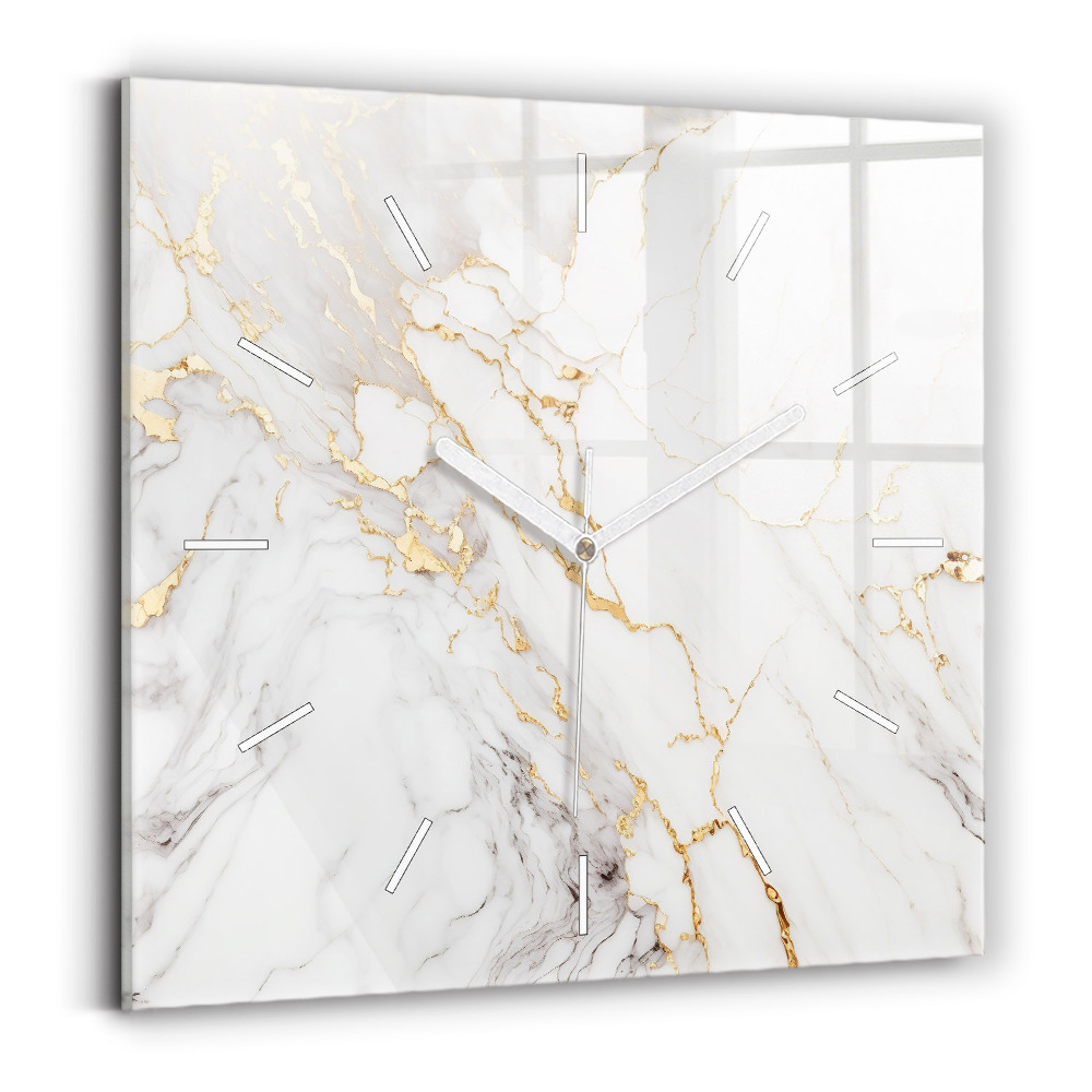 Ceas din sticlă pătrat Marmură decorativă