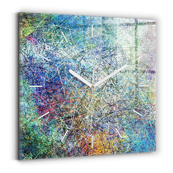 Ceas de sticlă pe perete pătrat Abstracția - Emoții