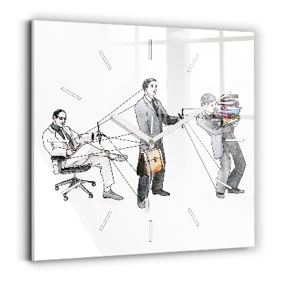 Ceas din sticlă pătrat Oameni păpuși