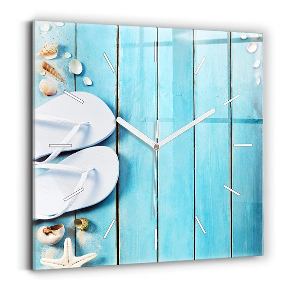 Ceas de sticlă pe perete pătrat Accesorii de vacanta