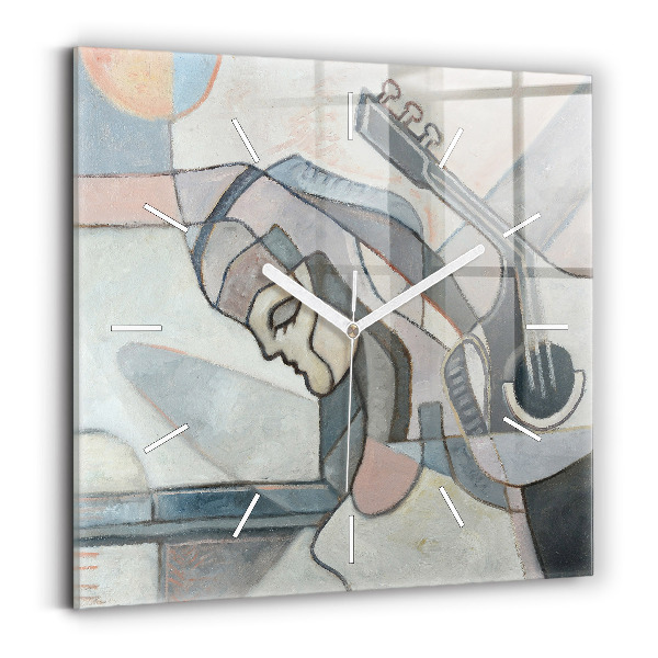 Ceas de sticlă pe perete pătrat Pictura abstracta