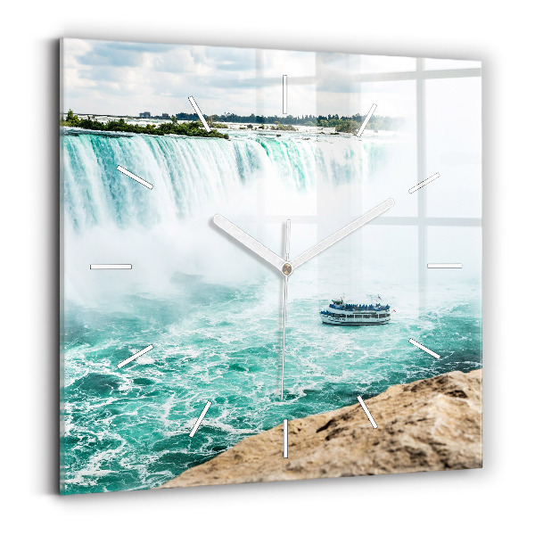 Ceas din sticlă pătrat Barcă și Niagara