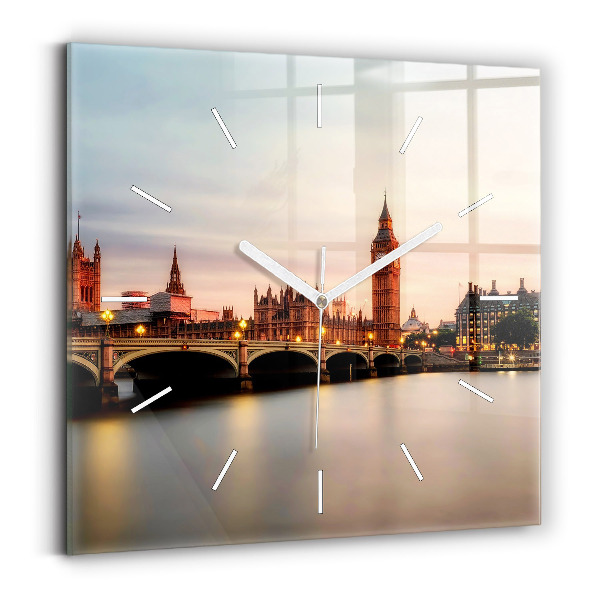 Ceas din sticlă pătrat Orizontul Big Ben a Londrei