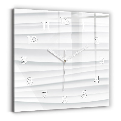 Ceas de sticlă pe perete pătrat Textura valuri