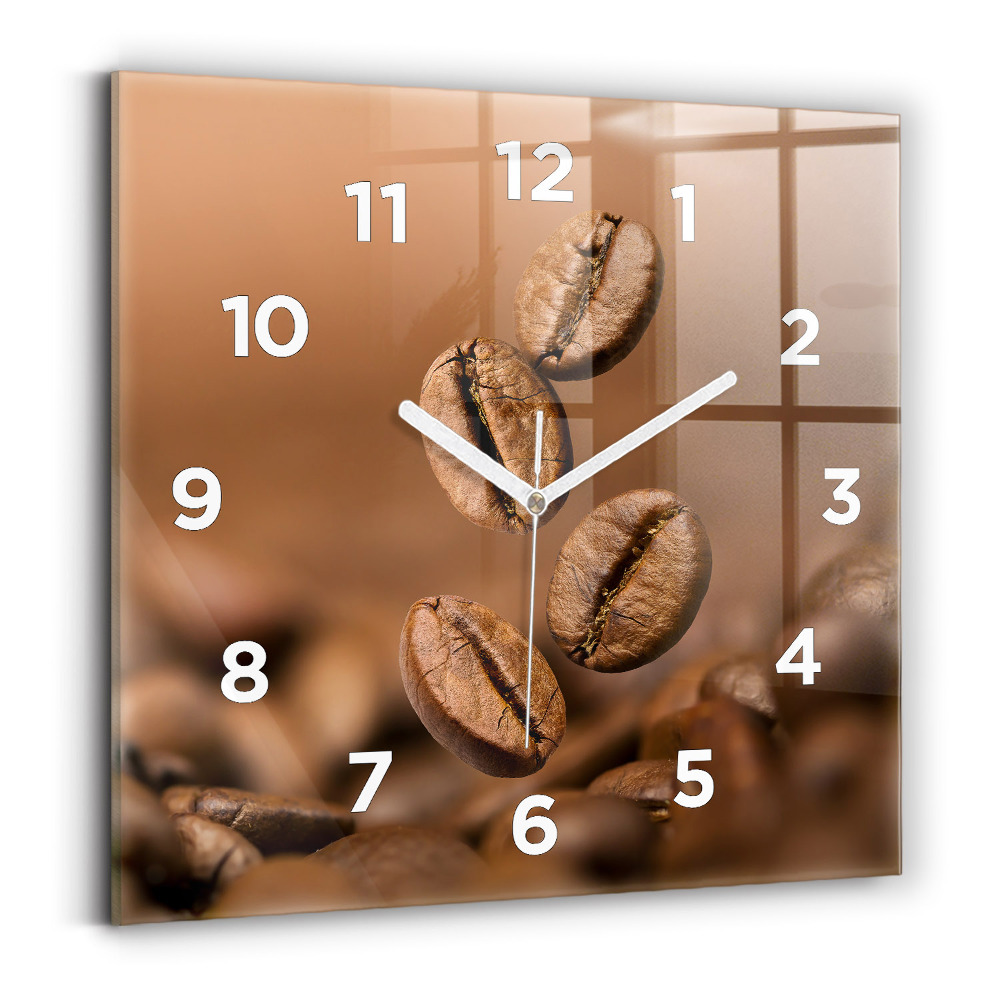 Ceas perete din sticlă pătrat Culori abstracte