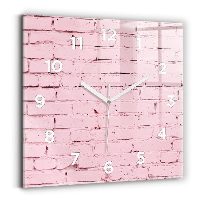 Ceas din sticlă pătrat Zid de cărămizi