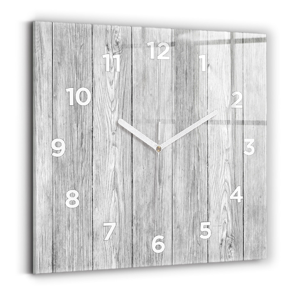 Ceas perete din sticlă pătrat Panouri din lemn
