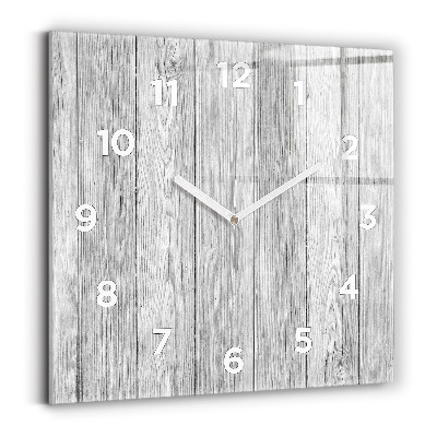 Ceas perete din sticlă pătrat Panouri din lemn