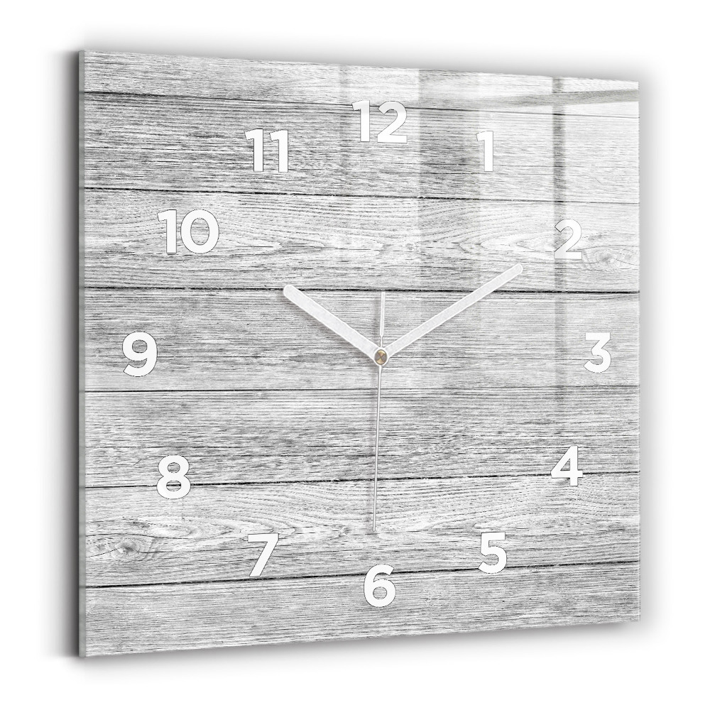 Ceas din sticlă pătrat Panouri din lemn