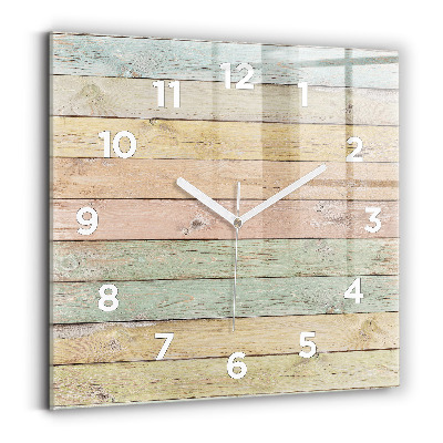 Ceas din sticlă pătrat Plăci colorate