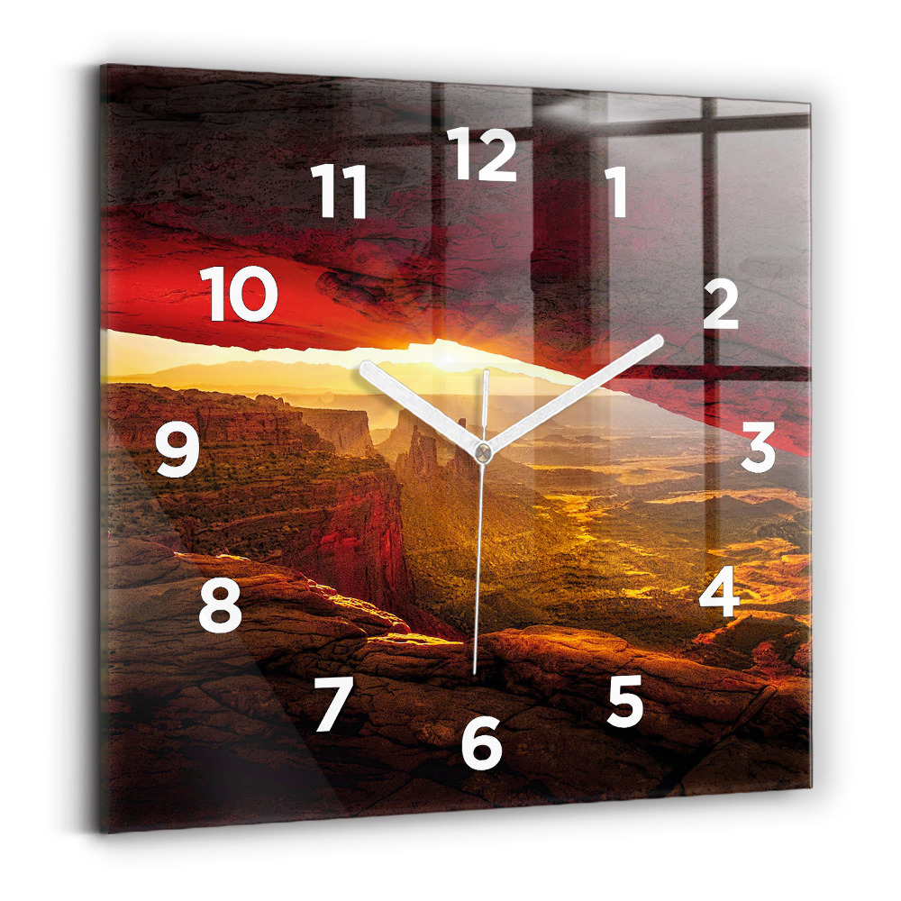 Ceas din sticlă pătrat Marele Canion Arizona
