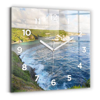 Ceas din sticlă pătrat Coasta Oceanului