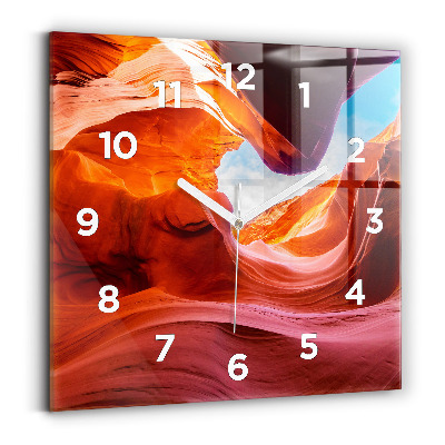 Ceas din sticlă pătrat Canion