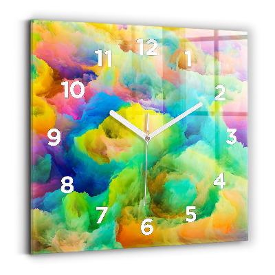 Ceas din sticlă pătrat Textura fractală