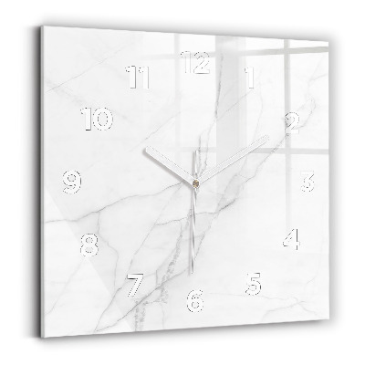 Ceas de sticlă pe perete pătrat Marmură decorativă