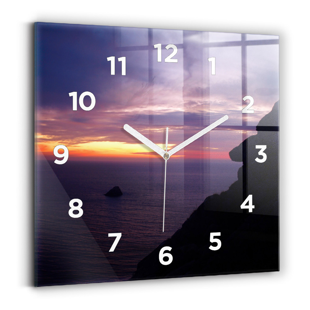 Ceas din sticlă pătrat Cap de piatra