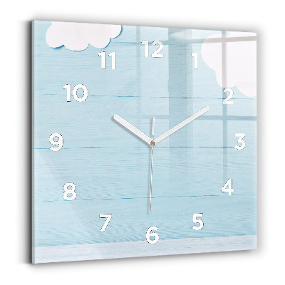 Ceas perete din sticlă pătrat Tabla pentru copii