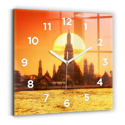 Ceas din sticlă pătrat Wat arun Bangkok Thailanda