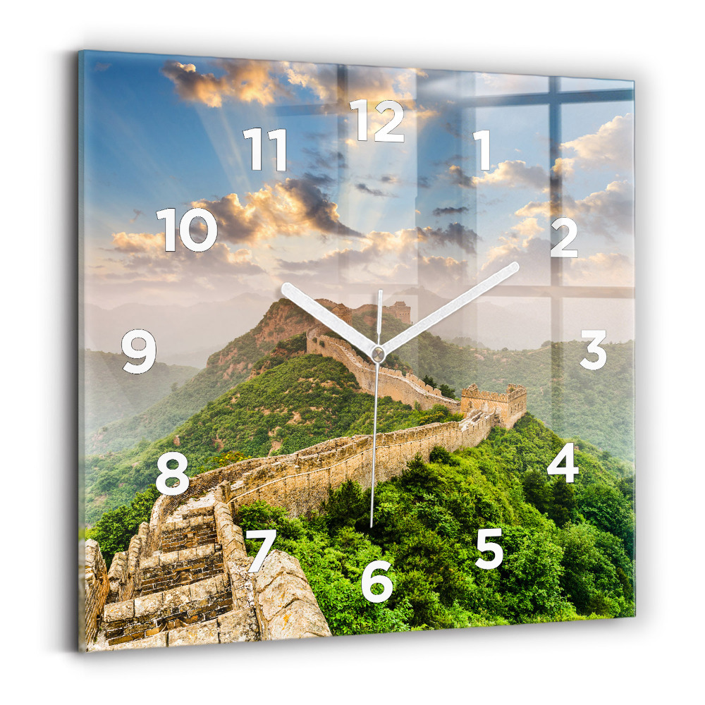 Ceas din sticlă pătrat Marele Zid Chinezesc