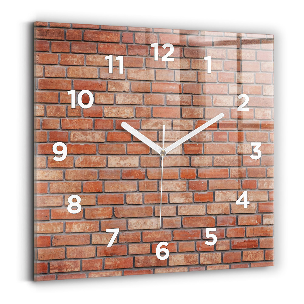 Ceas din sticlă pătrat Zid de cărămidă