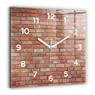 Ceas din sticlă pătrat Zid de cărămidă