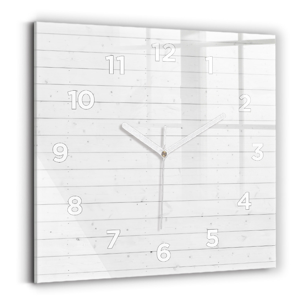 Ceas din sticlă pătrat Model de panouri din lemn