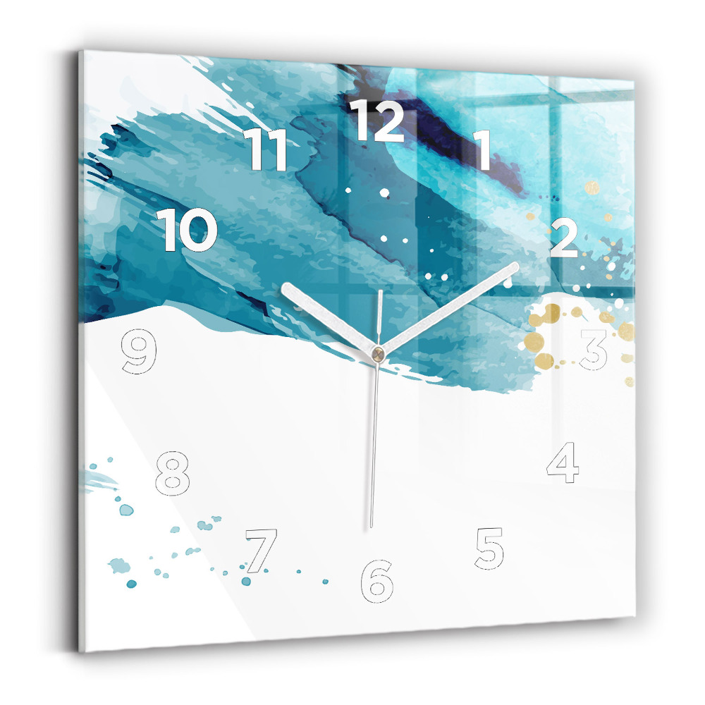 Ceas din sticlă pătrat Mișcări de perie
