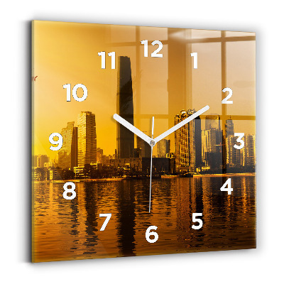 Ceas perete din sticlă pătrat Râul Zhujiang China