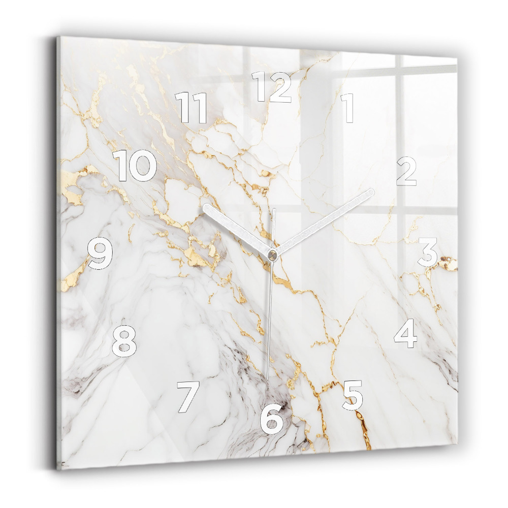 Ceas din sticlă pătrat Marmură decorativă