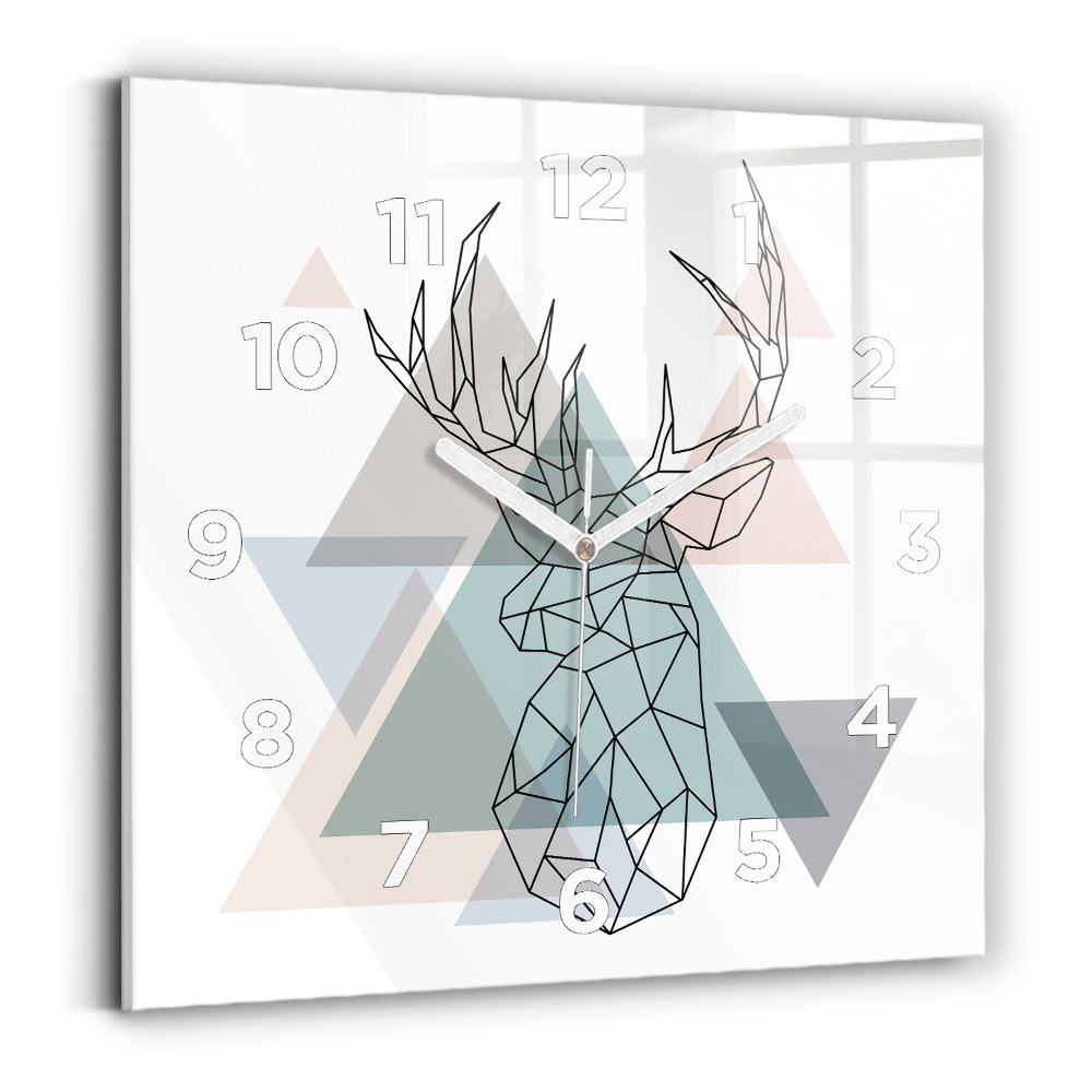 Ceas de sticlă pe perete pătrat Ren în stil scandinav