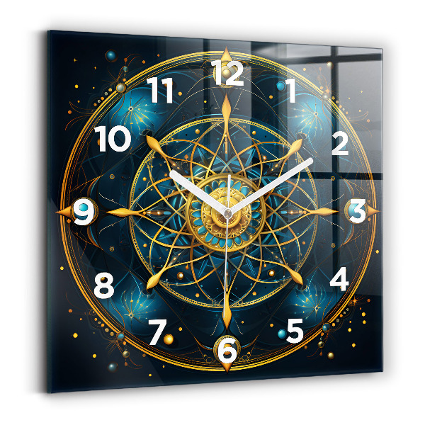 Ceas pătrat de perete din sticlă Ceas horoscop
